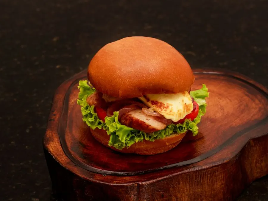Chicken Kebab Burger (homemade)