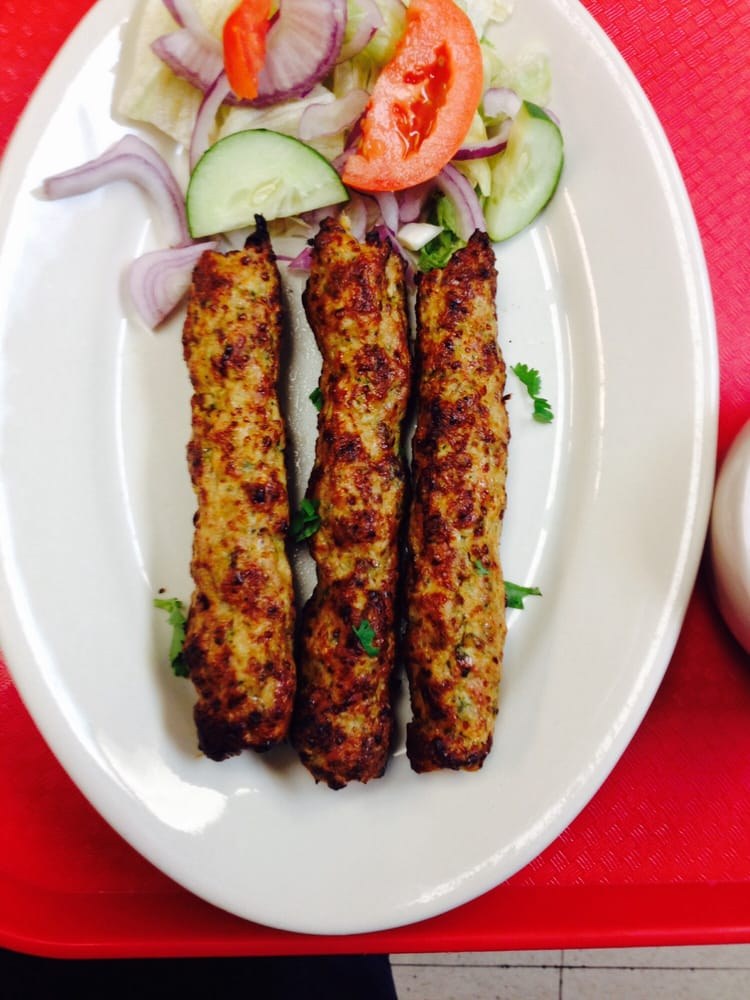 Seekh kebab with fresh salad